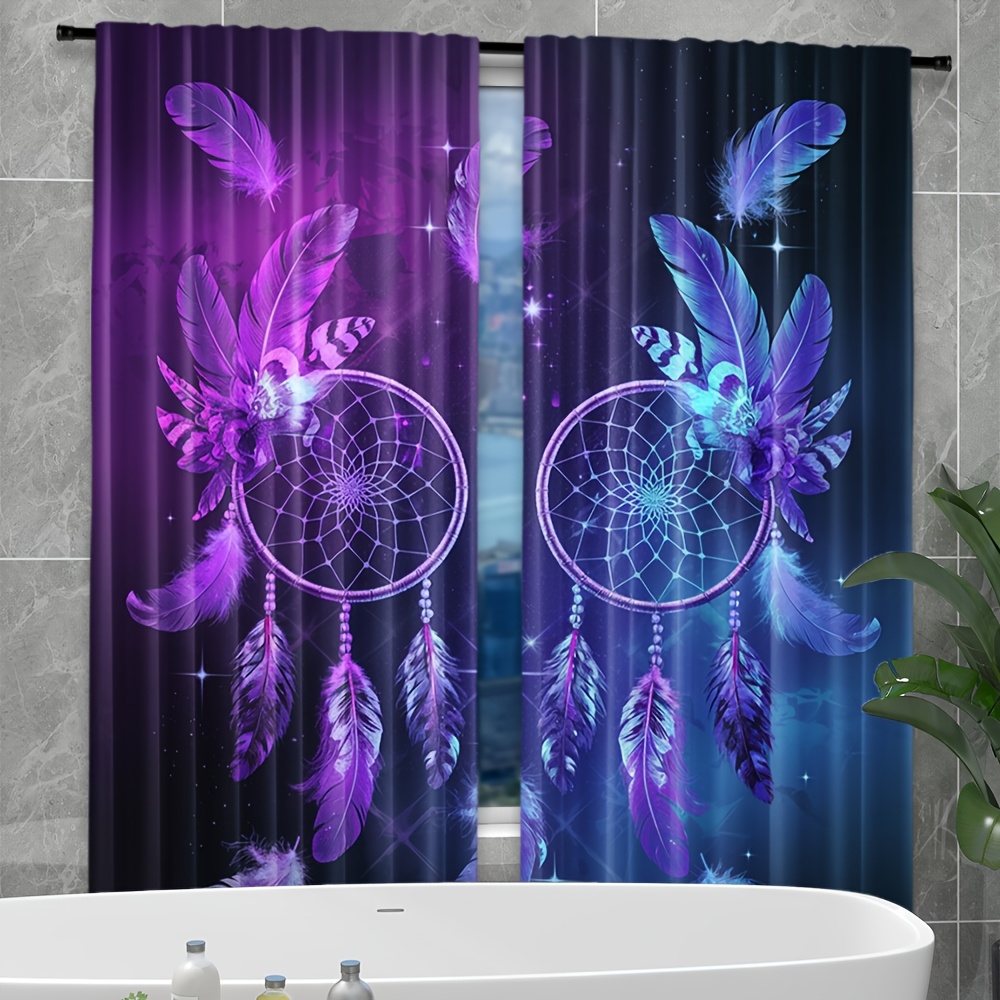 Purple Dreamcatcher Curtains F - Interior Design Of Cafe 评论和价格