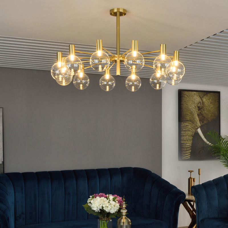 Luxury glass ball chandelier s - Interior Design Of Cafe 评论和价格