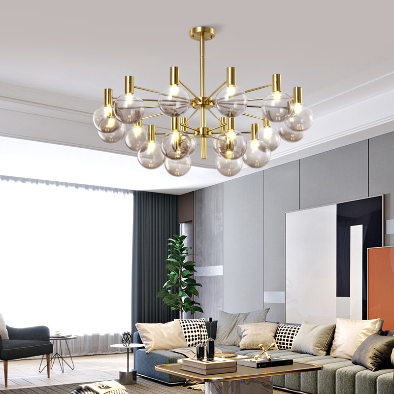 Luxury glass ball chandelier s - Interior Design Of Cafe 评论和价格