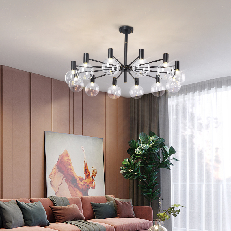 Luxury glass ball chandelier s - Interior Design Of Cafe 评论和价格